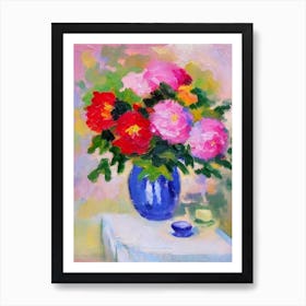 Peony 2  Matisse Style Flower Art Print