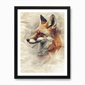 Abstract Fox 1 Art Print