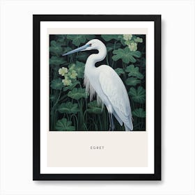 Ohara Koson Inspired Bird Painting Egret 4 Poster Art Print