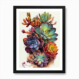 Succulents 4 nature flora Art Print