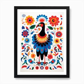 Scandinavian Bird Illustration Vulture 1 Art Print