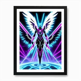 Neon Angel 4 Art Print
