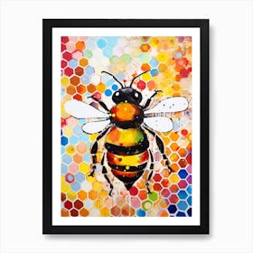 Bees Vivid Colour 5 Art Print