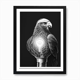An Eagle producing its light, a source for illuminating its world. Art Print