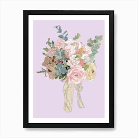 Elegant flower bouquet illustration - into the garden Art Print