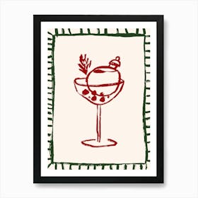 Christmas Cocktail Cheers Poster Art Print