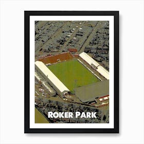 Roker Park, Sunderland, Stadium, Football, Art, Soccer, Wall Print, Art Print Art Print