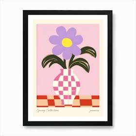Spring Collection Pansies Flower Vase 8 Art Print