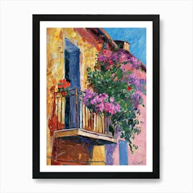 Balcony Painting In Livorno 1 Art Print