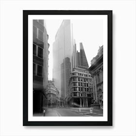 LONDON CALLING - Photograph of London in Black and White , Living Room Wall Art Art Print