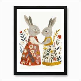 Two Rabbits Art Print