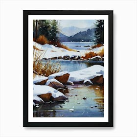 Winter In The Mountains Art Print