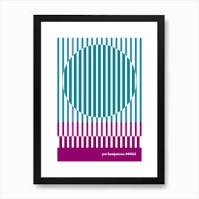 Retro Lines 6 Art Print