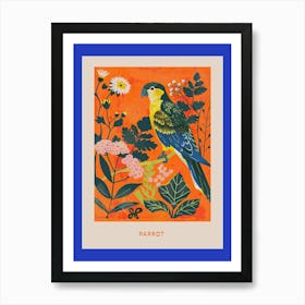 Spring Birds Poster Parrot Art Print