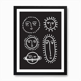 Cranky Planets Art Print