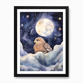 Baby Eagle Sleeping In The Clouds Art Print