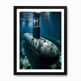 Submarine In The Ocean-Reimagined 30 Poster