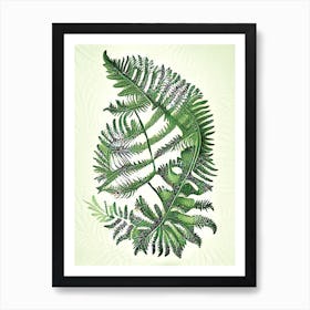 Pteris Fern Vintage Botanical Poster Art Print