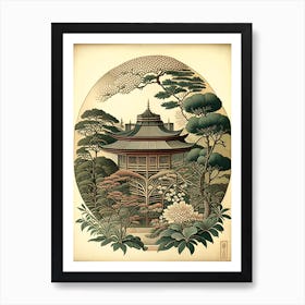 Tofuku Ji, Japan Vintage Botanical Art Print
