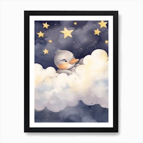 Sleeping Baby Duckling 1 Art Print