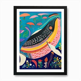 Maximalist Animal Painting Humpback Whale 1 Art Print