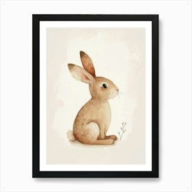 Thrianta Rabbit Kids Illustration 2 Art Print