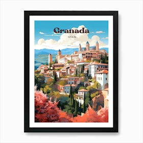 Granada Spain Andalusia Modern Travel Art Art Print