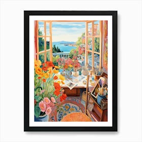 Artist S Workshop With A View Art Print