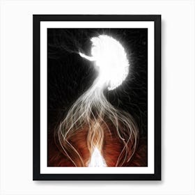 angels on fire. Art Print