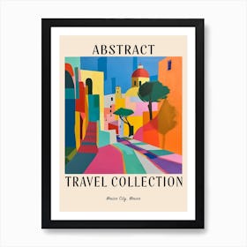 Abstract Travel Collection Poster Mexico City Mexico 4 Art Print