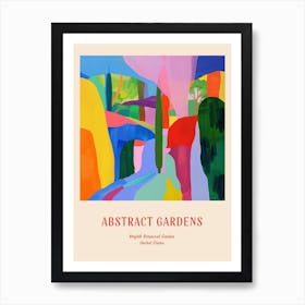 Colourful Gardens Norfolk Botanical Garden Usa 1 Red Poster Art Print