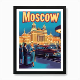 Aihrgdesign A Retro Travel Poster For Moscow Featuring The Bo 48b306f3 Cab0 47fc B4d3 8e98557300b9 3 Art Print