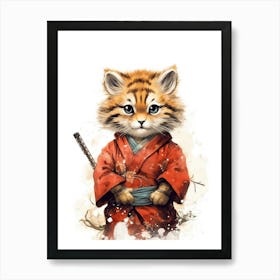 Samurai Cat 10 Art Print