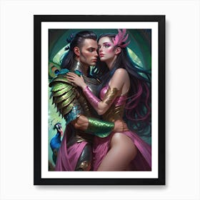 Beautiful Warrior Couple Art Print