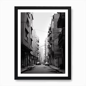 Beirut, Lebanon, Mediterranean Black And White Photography Analogue 1 Art Print