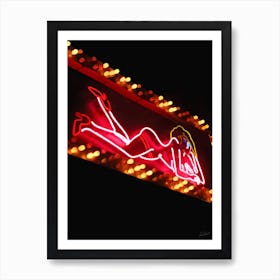 Neon Woman Art Print