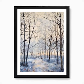 Winter City Park Painting Stanley Park Blackpool United Kingdom 2 Art Print