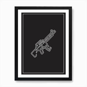 Guns in black Art Print