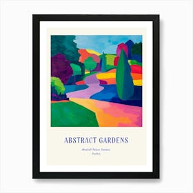 Colourful Gardens Mirabell Palace Gardens Austria 4 Blue Poster Art Print