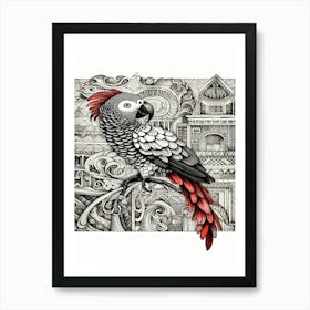 Lemon Parrot Art Print