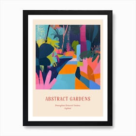 Colourful Gardens Birmingham Botanical Gardens 4 Red Poster Art Print