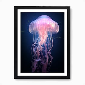 Comb Jellyfish Swimming 1 Art Print