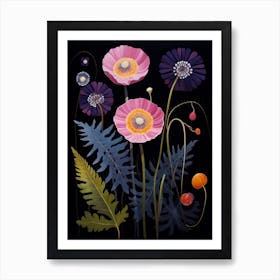 Scabiosa 2 Hilma Af Klint Inspired Flower Illustration Art Print