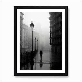 Bilbao, Spain, Black And White Analogue Photography 4 Art Print