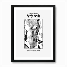 OnePunch Man Tatsumaki Black and White Art Print