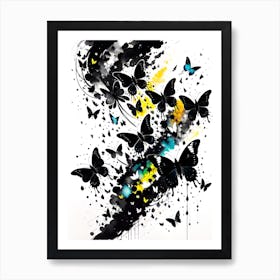 Butterfly Splatter 1 Art Print