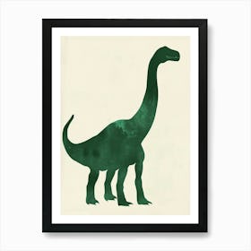 Green Dinosaur Silhouette 2 Affiche