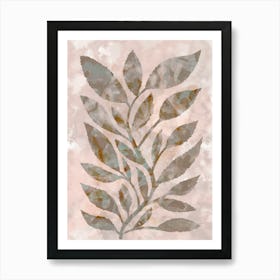 Mocha Leaves Art Print