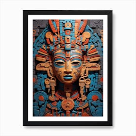 Aztec Mask Art Print