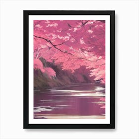 Pink Cherry Blossoms Art Print